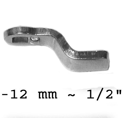 Cam  12 mm offset inward. Brushed 316 Stainless Steel.