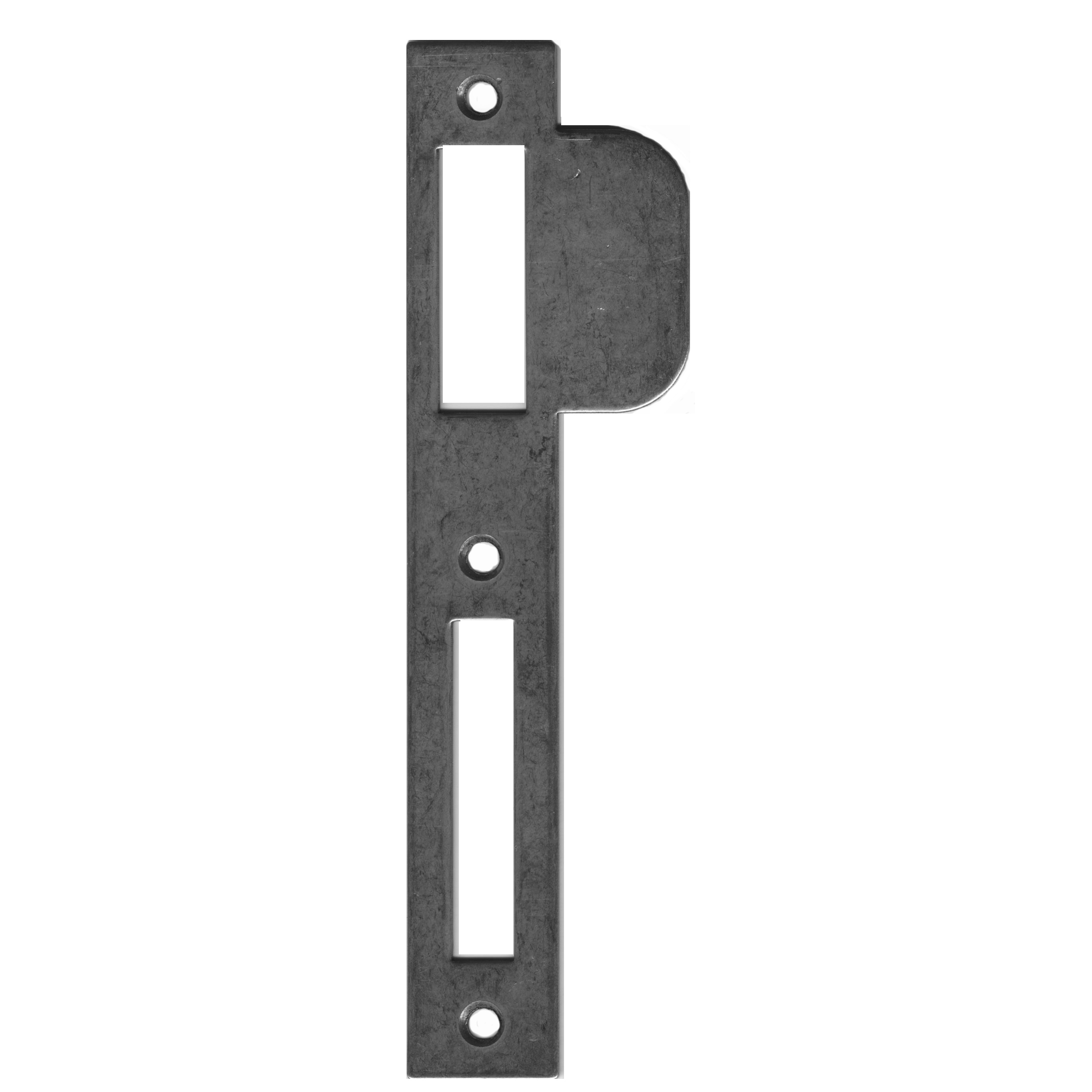 Strike Plate for Narrow Stile Mortise Locks. Satin