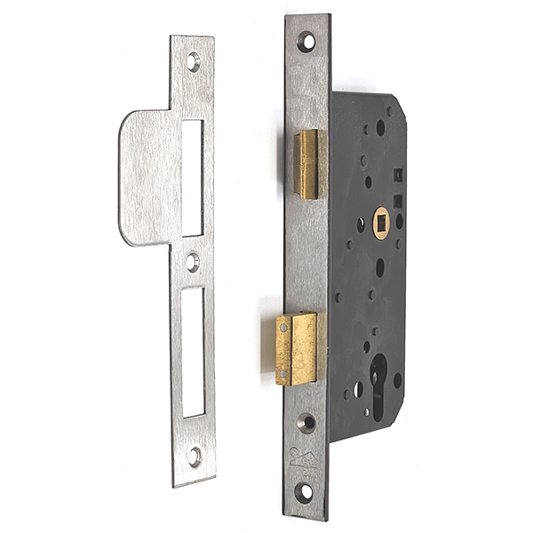 Jado Interior Steel Mortise Lock 55 mm Backset Satin Stainless Steel Finish Right Hand