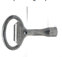 Hatch Fastener Operating Key with triangular hole 8x8 mm