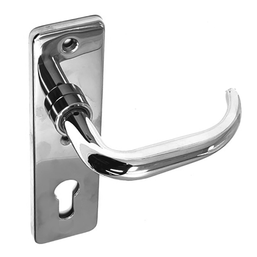 z Door Lever with Escutcheon  Entry model Set. GSV Schwepper and S&B Trim Set for Mortise Locks classic lever with escutcheon