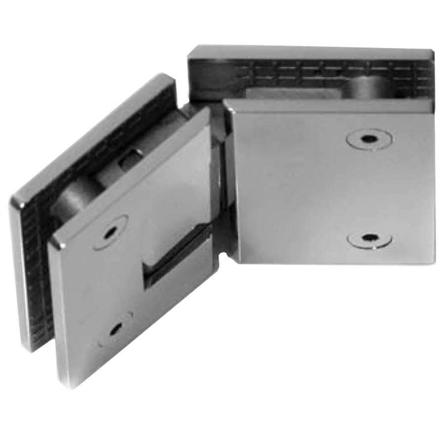 Glass Door Hinge Stainless Steel for 10 to 12 mm glass doors. 135 degree angle swinging