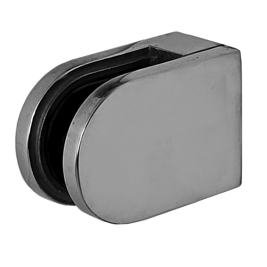 Glass clamping bracket 45 x 63 mm for 8-10 mm glass. Polished