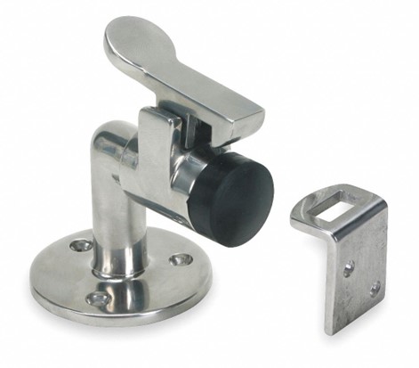 Door Holder with Hook. Distance 50 mm 90 Degree angle. With Angle Strike Plate