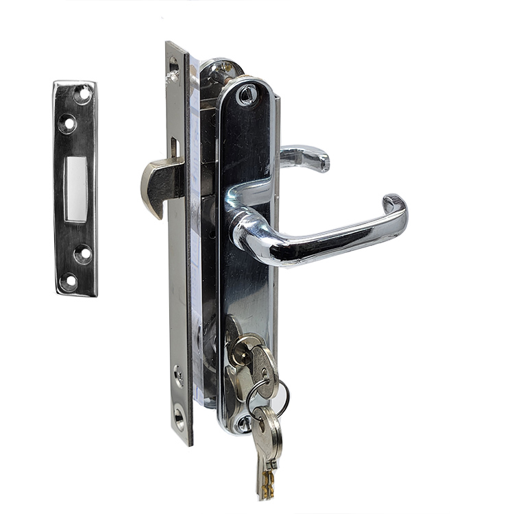 Sliding Mortise Lock Set with 22 mm backset Entry Function. for small doors.