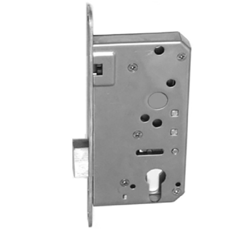 Entry Mortise Deadbolt Lock 55 mm backset. GSV Schwepper and S&B. Polished Stainless Steel