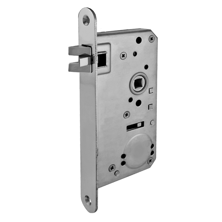 Passage Mortise Lock 55 mm backset. GSV Schwepper and S&B. Satin Stainless Steel