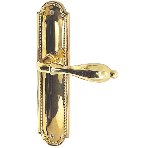 -3- Jado Belle Epoche Lever Handle with Pearl Escutcheon Plate, pair