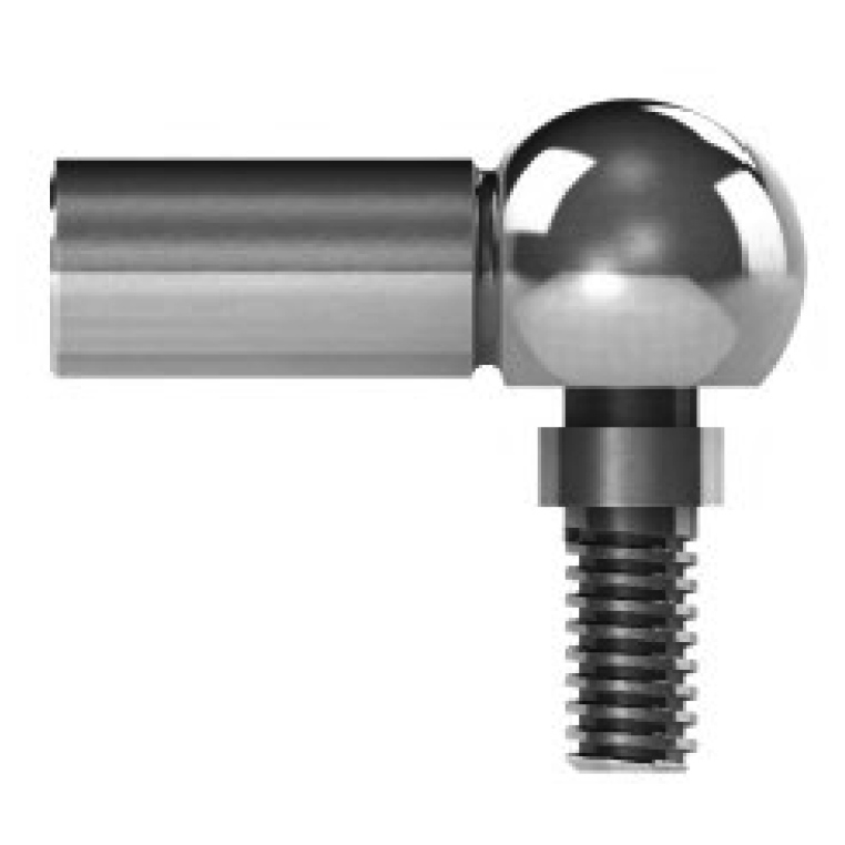 Series V 14-28 Gas Spring End Fitting. Ball Joint Angle M10x35 mm. Stainless Steel