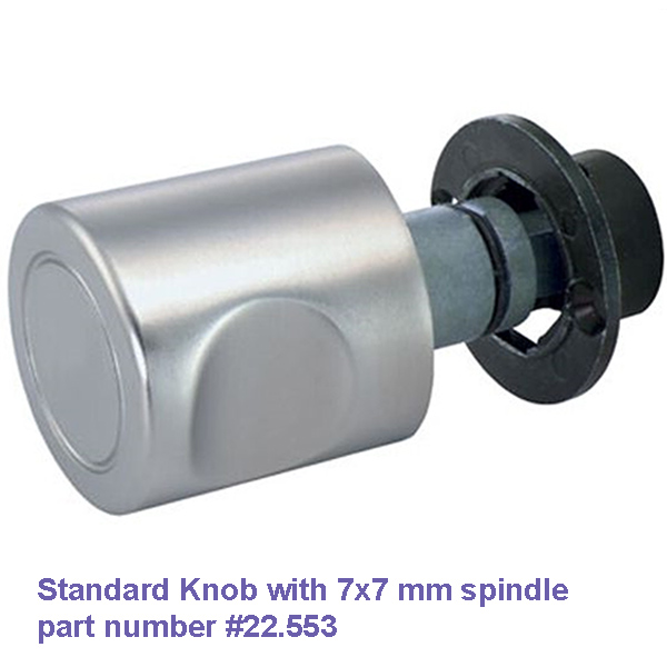 Standard  Turning Knob for Cabinet Rim Lock and 7 x 7 mm spindle