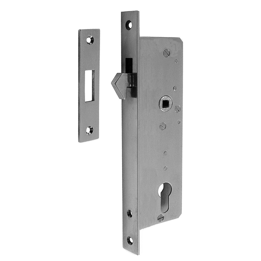 Sliding Entry Mortise Lock with 50 mm backset. Heavy Duty For Narrow Style Framed Doors