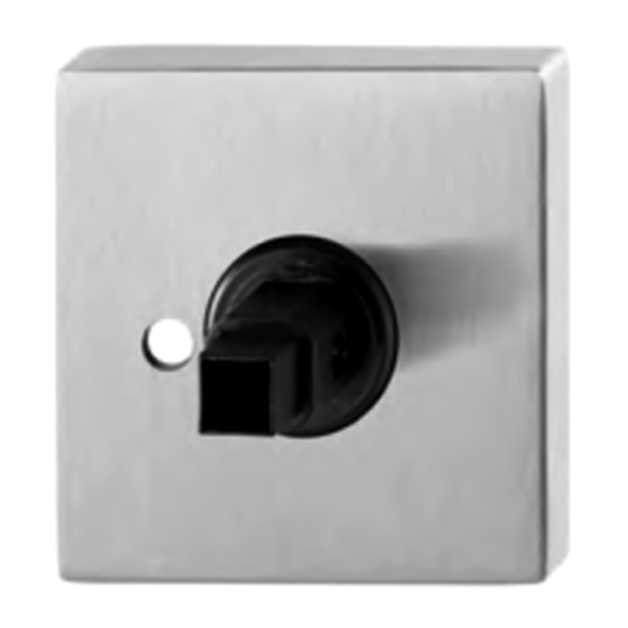 Tubular Privacy Square Rose for Levers. 65 x 65 mm. Sold as pair. Satin Stainless Steel