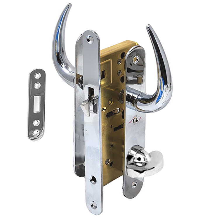 Sliding Privacy Mortise Lock SET with 40 mm backset. Minimum Door Thickness 7/8 inch