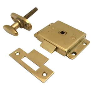 rim latch Set 25 mm backset with strike and knob with rose with 5 x5 mm spindle GSV