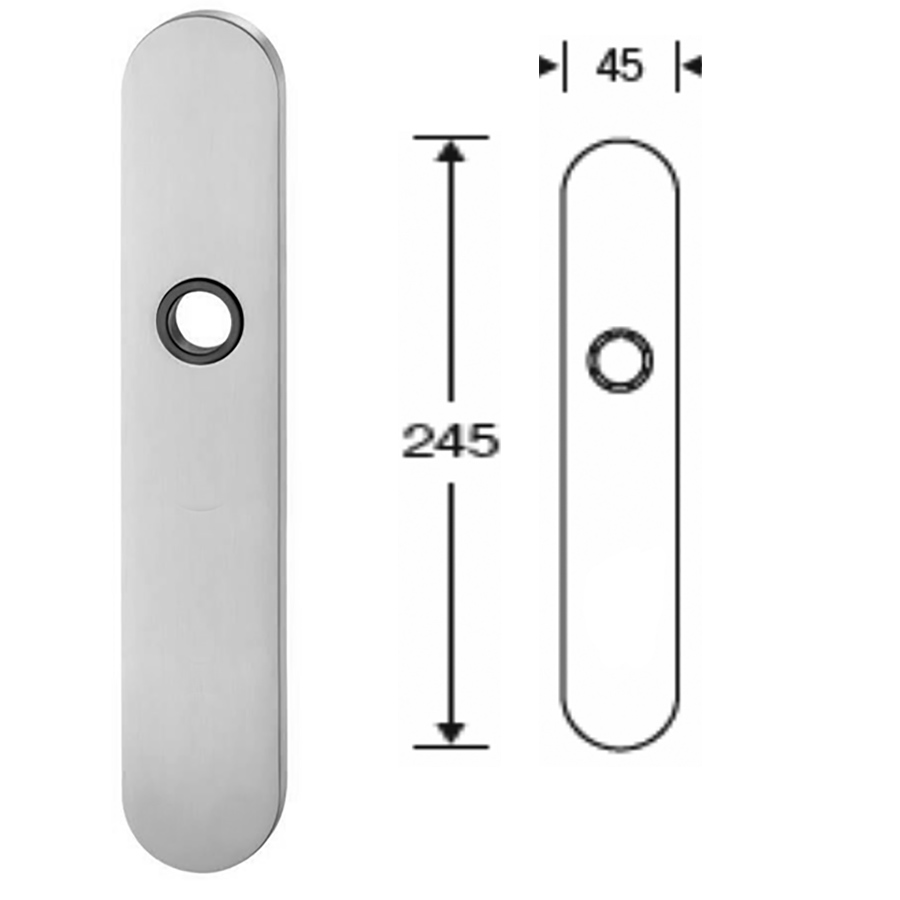 Escutcheon 222   245 x 45 mm. Sold as Pair