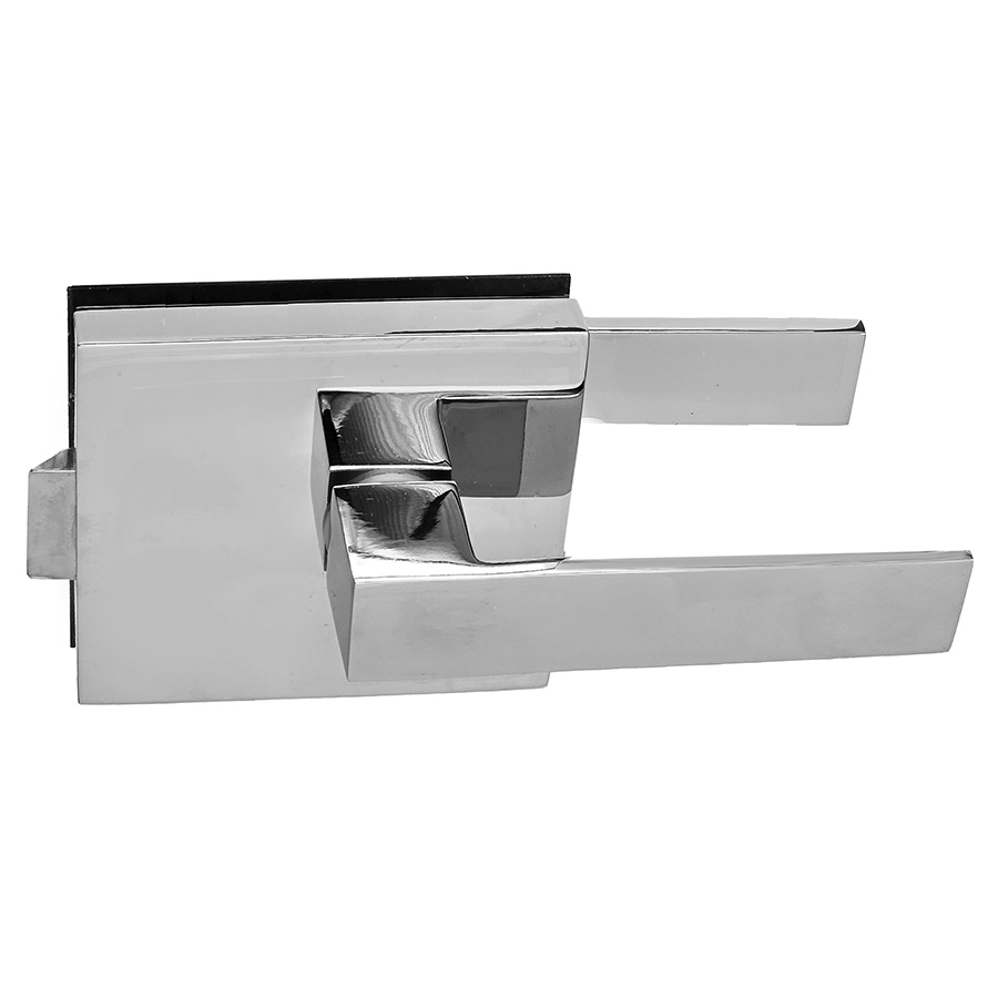 z Glass Door Latch Set for Doors up to 2 feet wide with strike box.