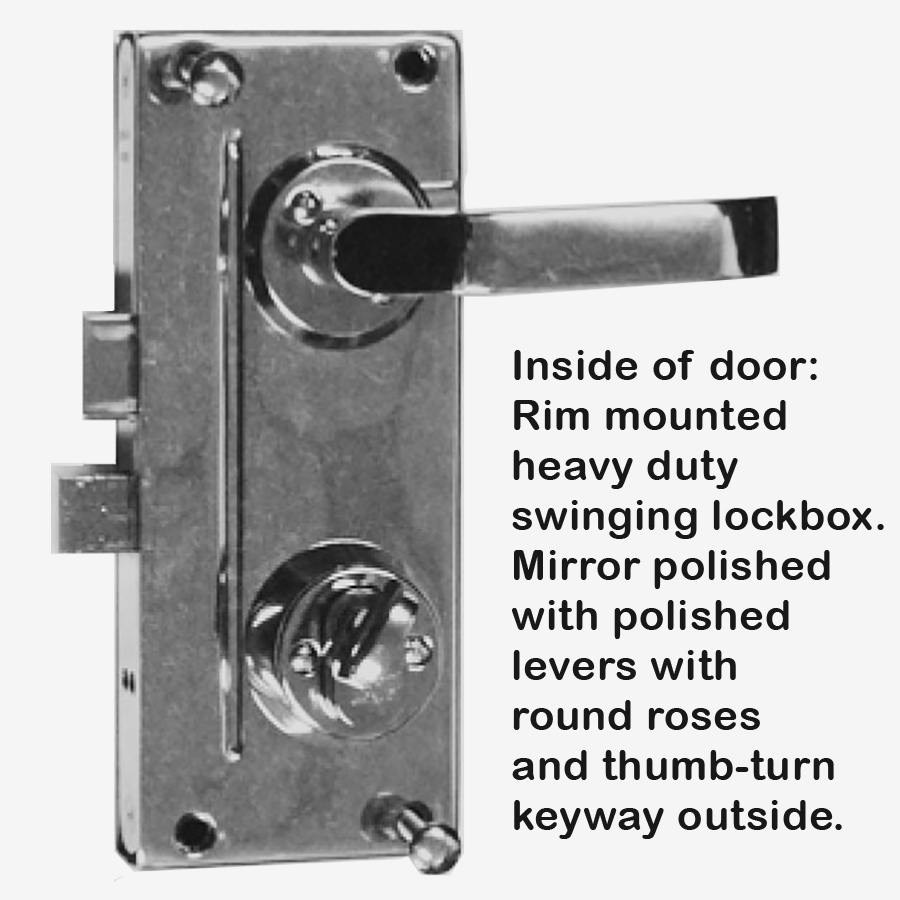 Box / rim mounted Trioving Assa Abloy Locks Polished stainless steel