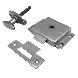 Rim Latch Set 25 mm backset with strike and knob with rose with 5 x5 mm spindle GSV