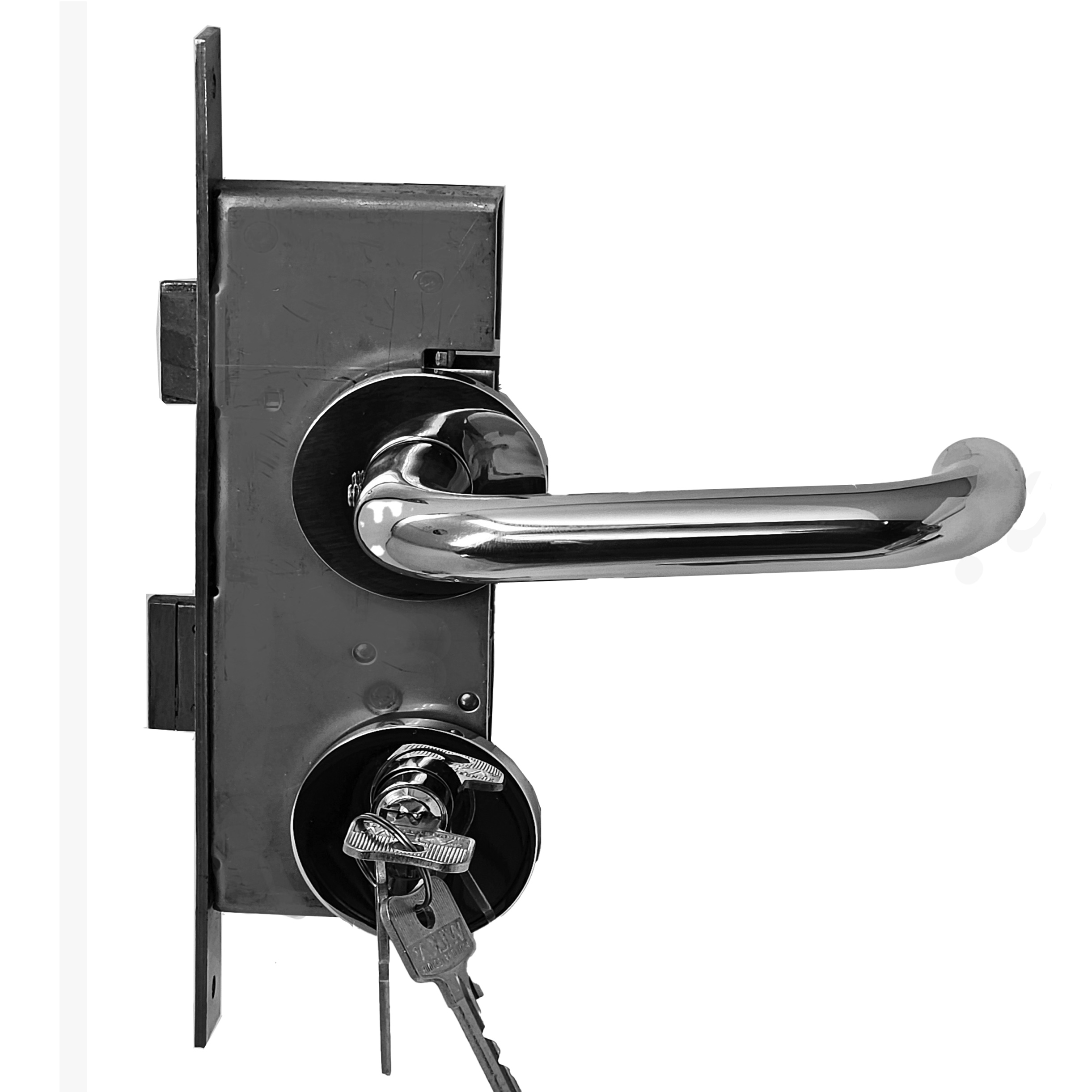 Entry Mortise Lock 50 mm  backset with Roses for Framed Doors