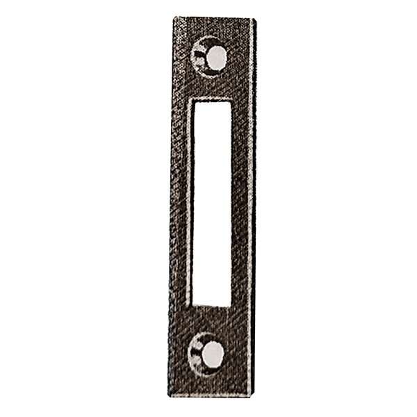 Strike Plate flush for cabinet locks. nickel plated brass
