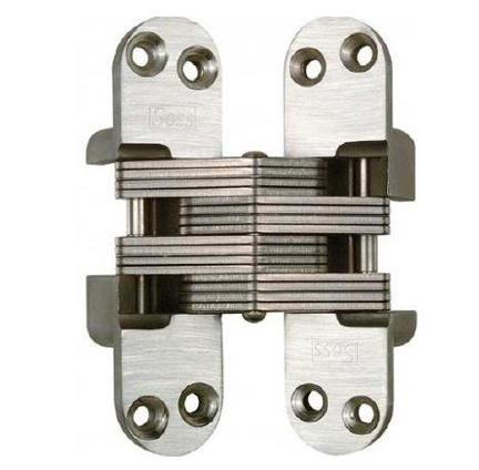  316 Stainless invisible Hinge. Size: 4 39/64 x 3 7/64 inch  Minimum door thickness 2 inch