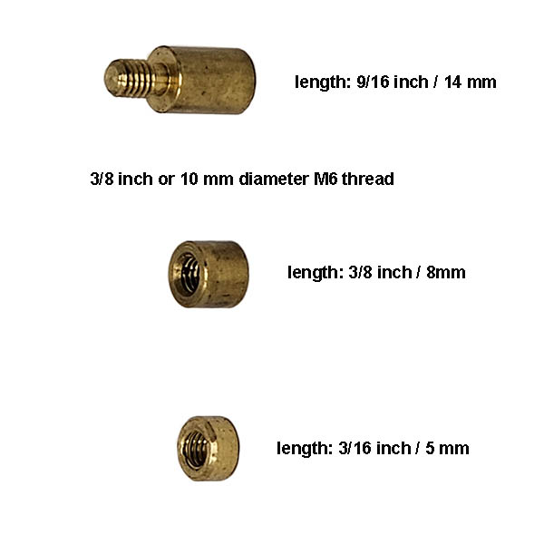 extension SET of 3 for pushbutton mechanism