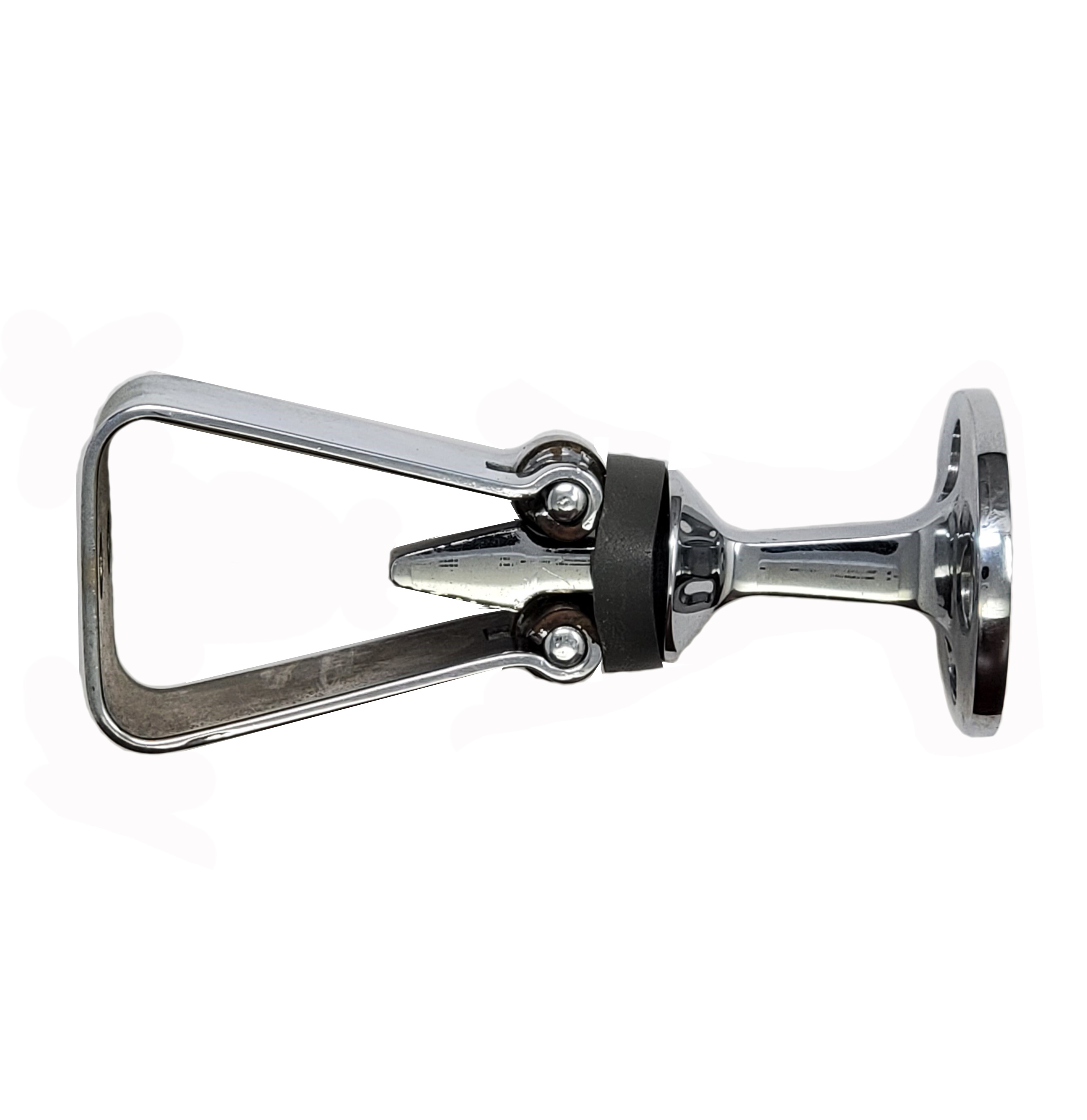 Door Holder Clamping Model Distance 100 mm. Polished Chrome Plated Brass