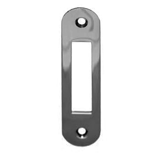 Strike Plate for Dead Bolt GSV and S&B Lock 55 mm backset. Polished Chrome Plated Brass