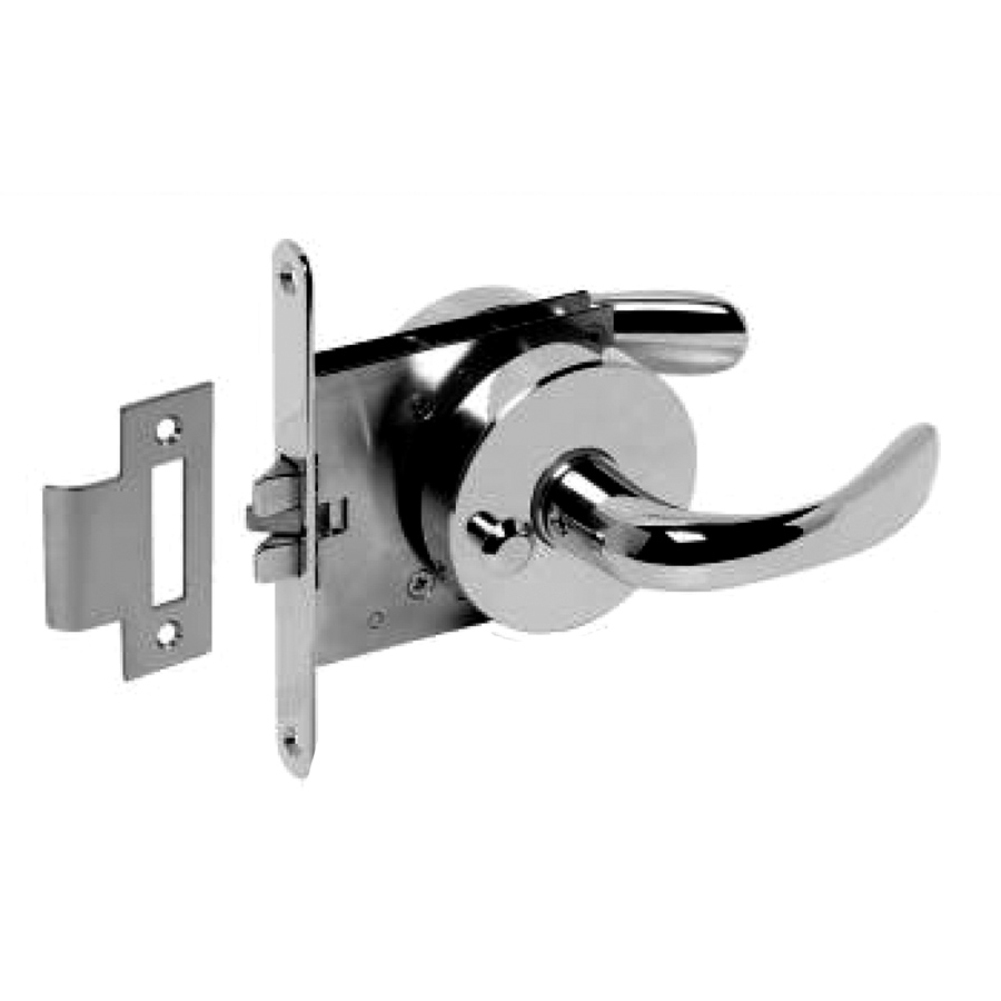 Door lock 50 mm backset Privacy Set brass chrome plated